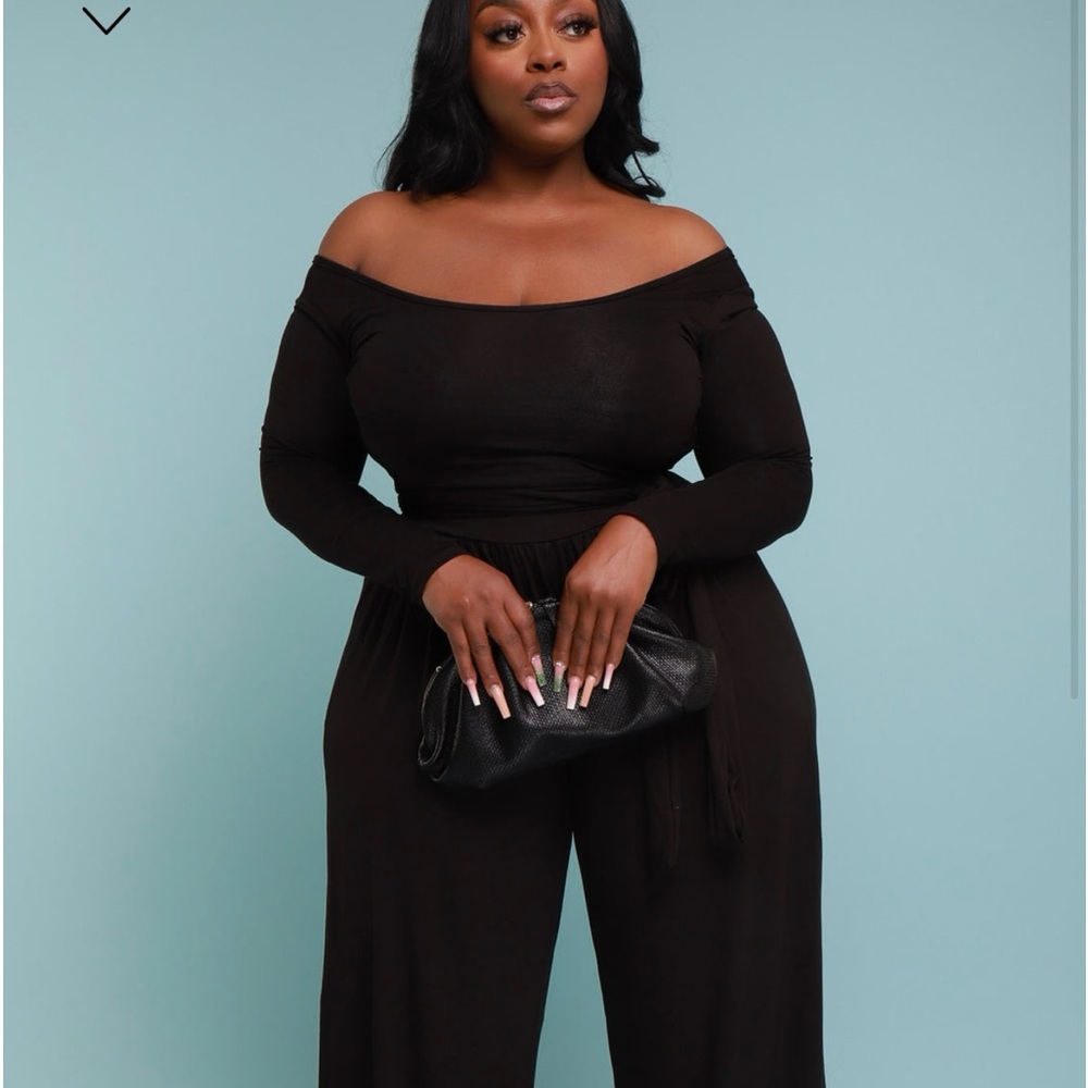 Soft Serve Wide Legged Pants Set - Black